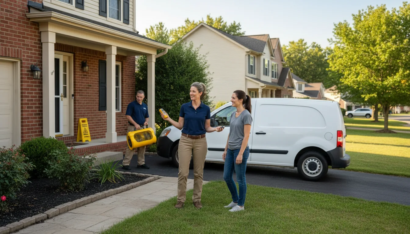 Residential water damage restoration in Barneston, NE